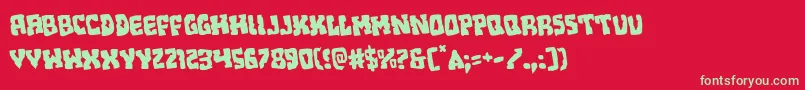 Beastianrotate Font – Green Fonts on Red Background