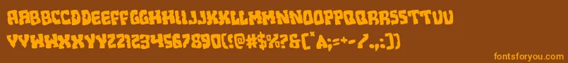 Beastianrotate Font – Orange Fonts on Brown Background