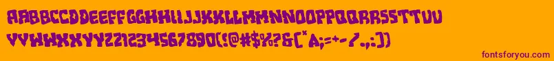 Police Beastianrotate – polices violettes sur fond orange