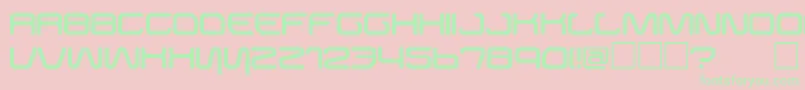 Fonte BusterRegular – fontes verdes em um fundo rosa