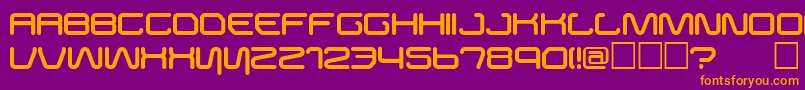 Police BusterRegular – polices orange sur fond violet