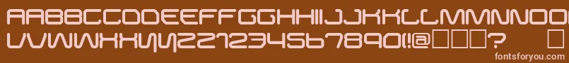 フォントBusterRegular – 茶色の背景にピンクのフォント