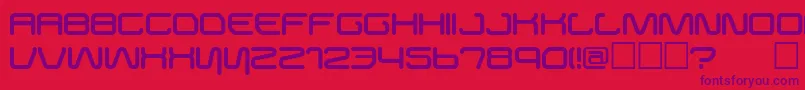 BusterRegular Font – Purple Fonts on Red Background
