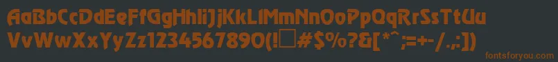 Шрифт RevueNormal – коричневые шрифты на чёрном фоне