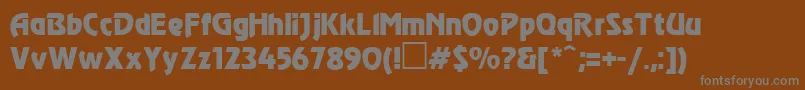 Шрифт RevueNormal – серые шрифты на коричневом фоне