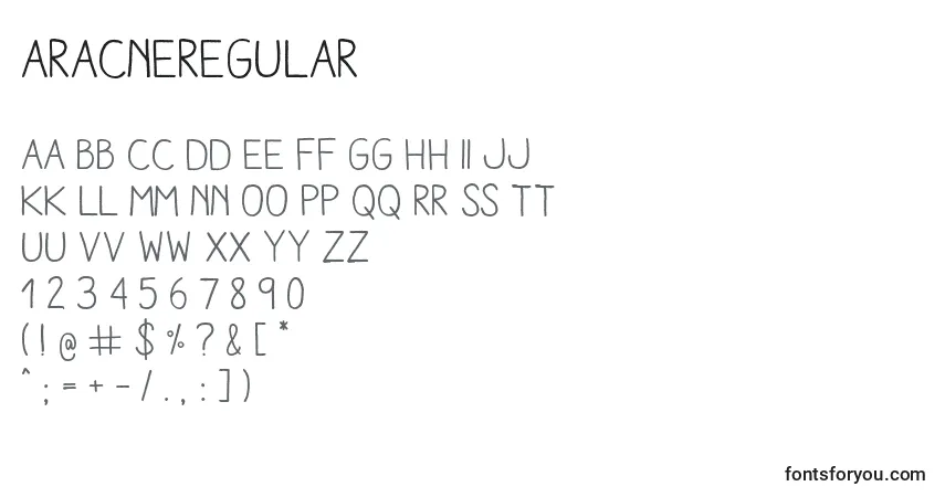 Шрифт AracneRegular – алфавит, цифры, специальные символы