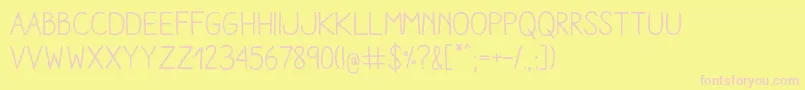 AracneRegular Font – Pink Fonts on Yellow Background