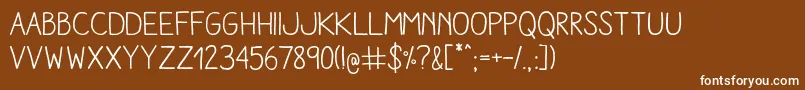 AracneRegular Font – White Fonts on Brown Background