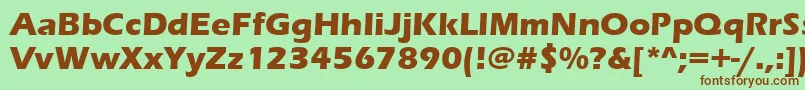 Шрифт ErasBoldItc – коричневые шрифты на зелёном фоне