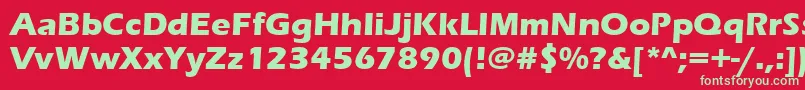 ErasBoldItc Font – Green Fonts on Red Background