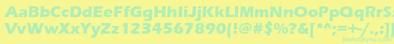 ErasBoldItc Font – Green Fonts on Yellow Background