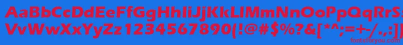 フォントErasBoldItc – 赤い文字の青い背景