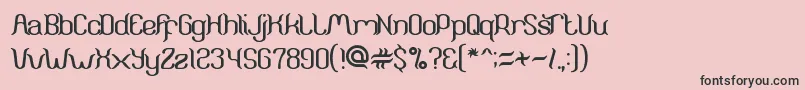 ArunaAiraJasmine Font – Black Fonts on Pink Background