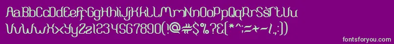 ArunaAiraJasmine Font – Green Fonts on Purple Background