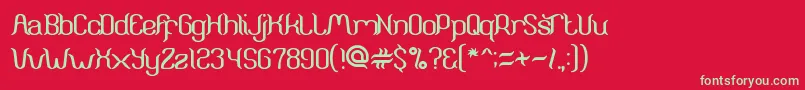 ArunaAiraJasmine Font – Green Fonts on Red Background