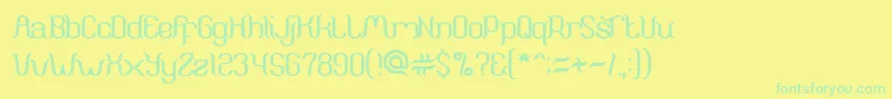ArunaAiraJasmine Font – Green Fonts on Yellow Background