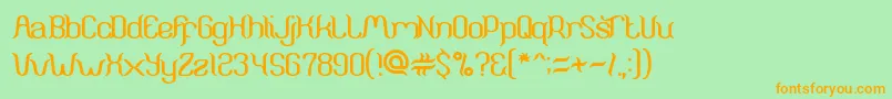 ArunaAiraJasmine Font – Orange Fonts on Green Background