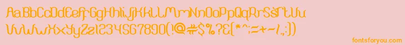 ArunaAiraJasmine Font – Orange Fonts on Pink Background