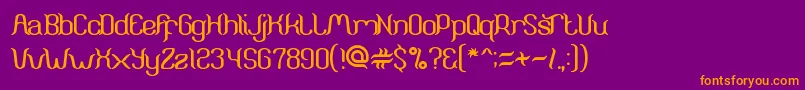 ArunaAiraJasmine Font – Orange Fonts on Purple Background