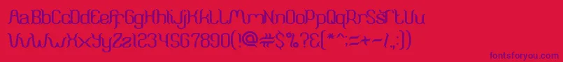 ArunaAiraJasmine Font – Purple Fonts on Red Background