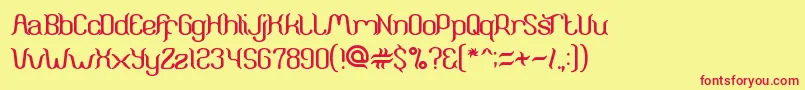 ArunaAiraJasmine Font – Red Fonts on Yellow Background