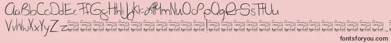 SlRg Font – Black Fonts on Pink Background