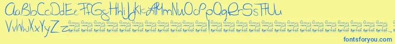 SlRg Font – Blue Fonts on Yellow Background