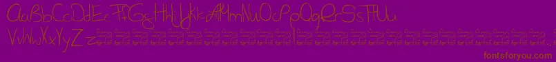 SlRg Font – Brown Fonts on Purple Background