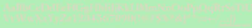 WilkeLt55Roman Font – Pink Fonts on Green Background