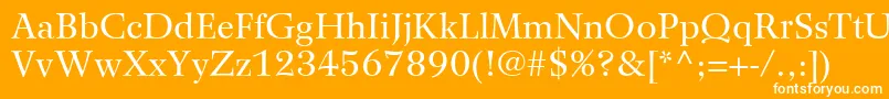 WilkeLt55Roman Font – White Fonts on Orange Background