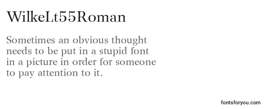 Review of the WilkeLt55Roman Font
