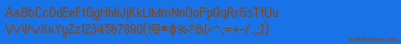 OrangeKid Font – Brown Fonts on Blue Background
