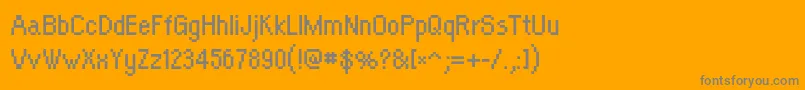 OrangeKid Font – Gray Fonts on Orange Background