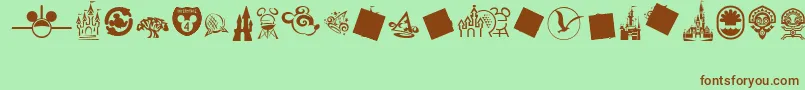 MouseTags Font – Brown Fonts on Green Background