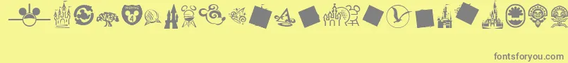MouseTags Font – Gray Fonts on Yellow Background