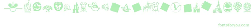 MouseTags Font – Green Fonts on White Background