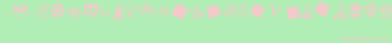 MouseTags Font – Pink Fonts on Green Background