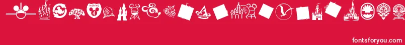 MouseTags Font – White Fonts on Red Background