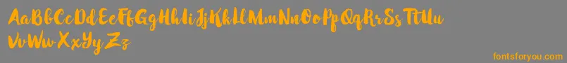 WinterBrushDemo Font – Orange Fonts on Gray Background