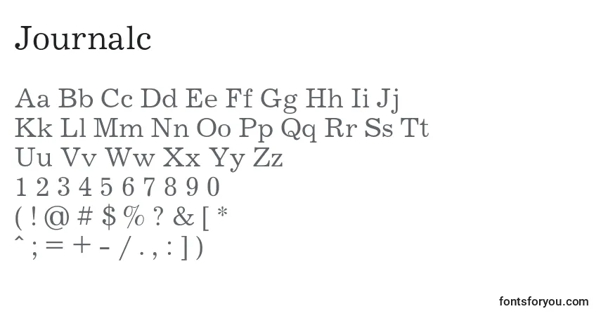 Шрифт Journalc – алфавит, цифры, специальные символы