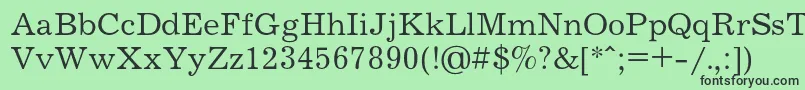 フォントJournalc – 緑の背景に黒い文字