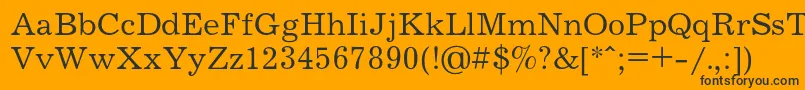 Journalc Font – Black Fonts on Orange Background