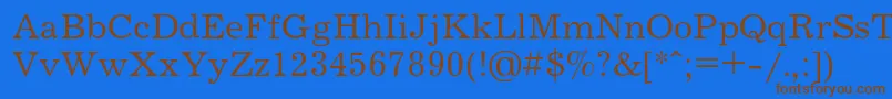 Journalc Font – Brown Fonts on Blue Background