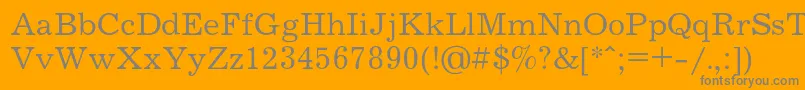 Journalc Font – Gray Fonts on Orange Background