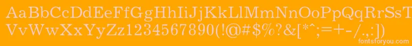 Journalc Font – Pink Fonts on Orange Background