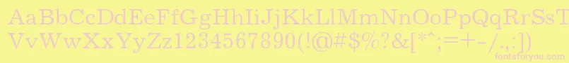 Journalc Font – Pink Fonts on Yellow Background