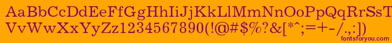 Journalc Font – Purple Fonts on Orange Background