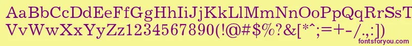 Journalc Font – Purple Fonts on Yellow Background