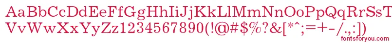 フォントJournalc – 白い背景に赤い文字