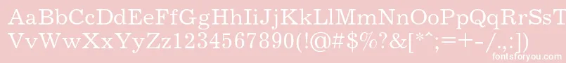 Journalc Font – White Fonts on Pink Background